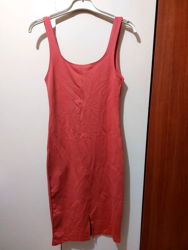 Pembe Midi Kalem Elbise - Görsel 4