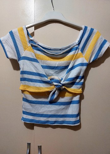 Bağlamalı Yaka Detaylı Kısa Crop - Görsel 4