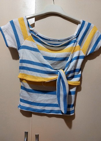 Bağlamalı Yaka Detaylı Kısa Crop - Görsel 3