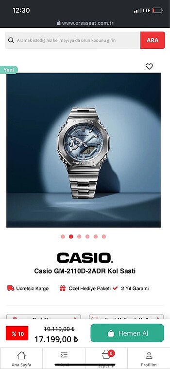 Casio Casio G-SHOCK GM-2110D-2ADR Kol Saati