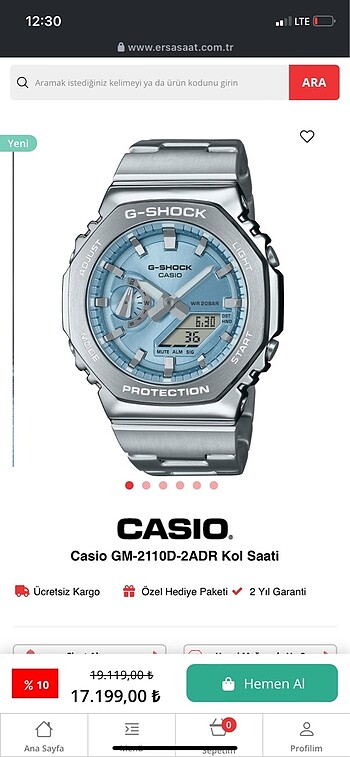  Beden Casio G-SHOCK GM-2110D-2ADR Kol Saati