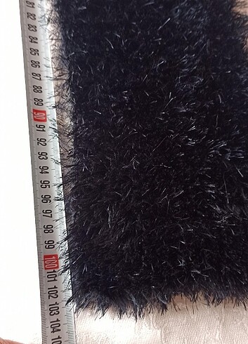 5-8 Yaş, 22 cm Beden siyah Renk Sakallı ipten el örgüsü atkı bere takımı 