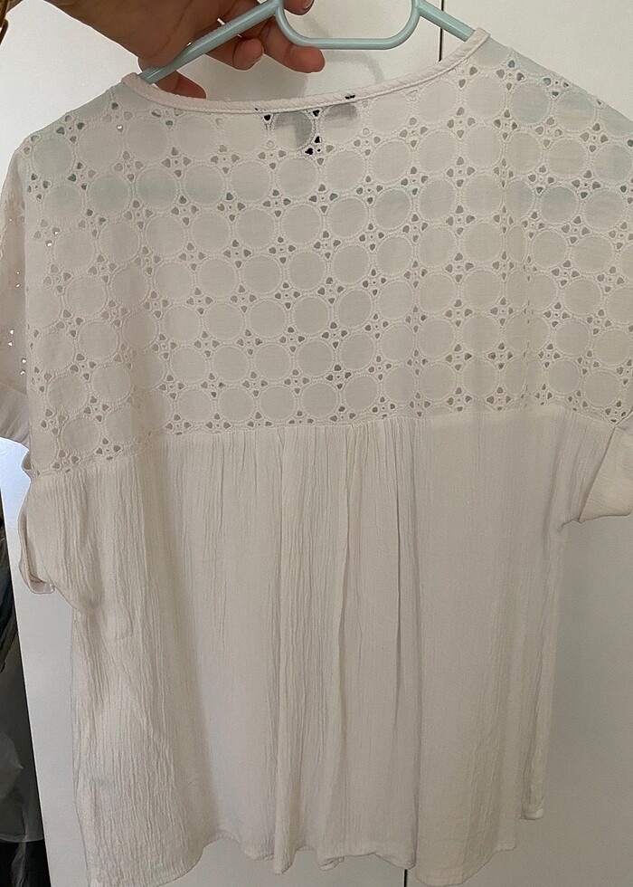 Keten gömlek bluz - Görsel 3