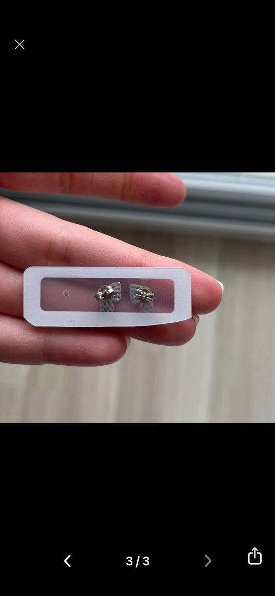 Gümüş Rodyumlu Zirkon Taşlı Kelebek Küpe - Görsel 3