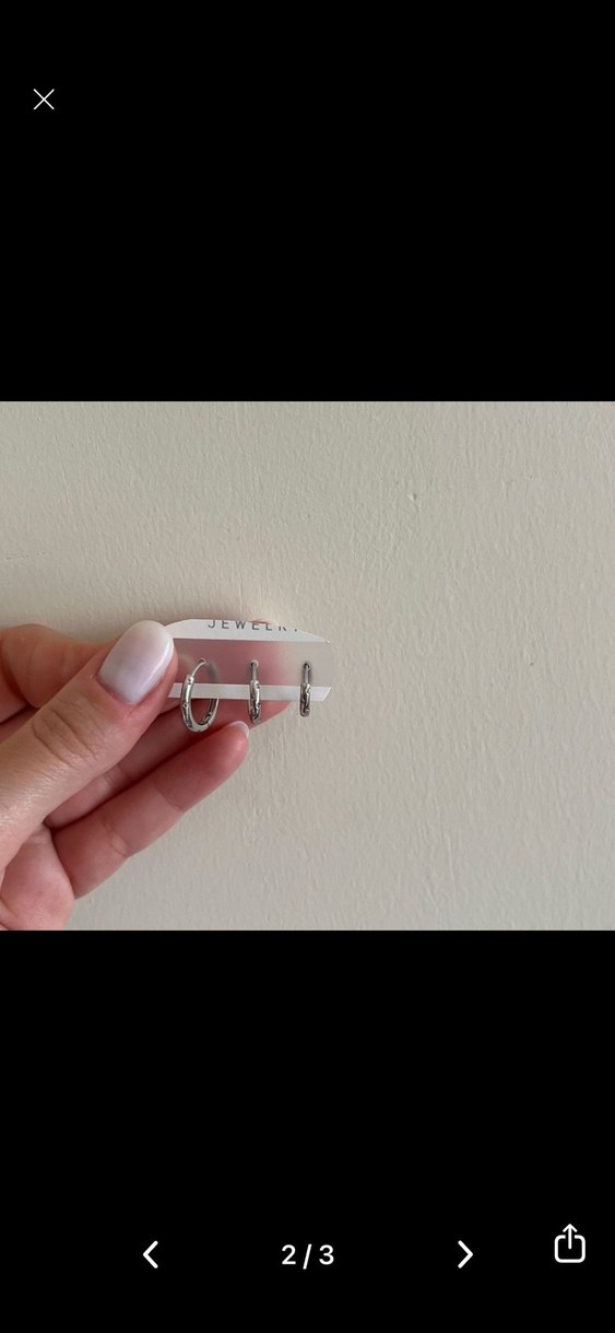 Beyaz Mini Kadın Küpe Seti - Görsel 2