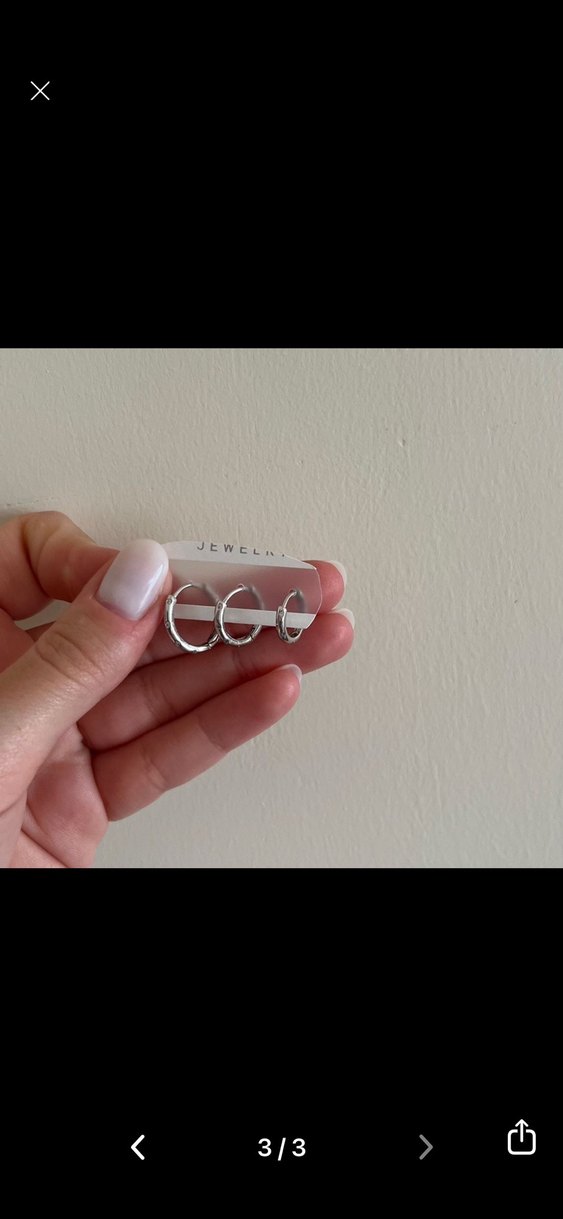 Beyaz Mini Kadın Küpe Seti - Görsel 3