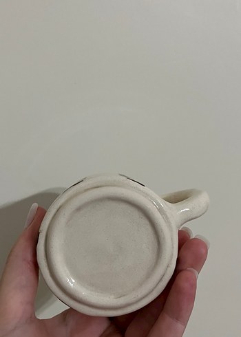 Kahverengi Çizgili el yapımı Seramik Kupa - Görsel 3