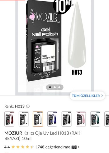 MOZIUR kırmızı ve rakı beyazı kalıcı oje - Görsel 3