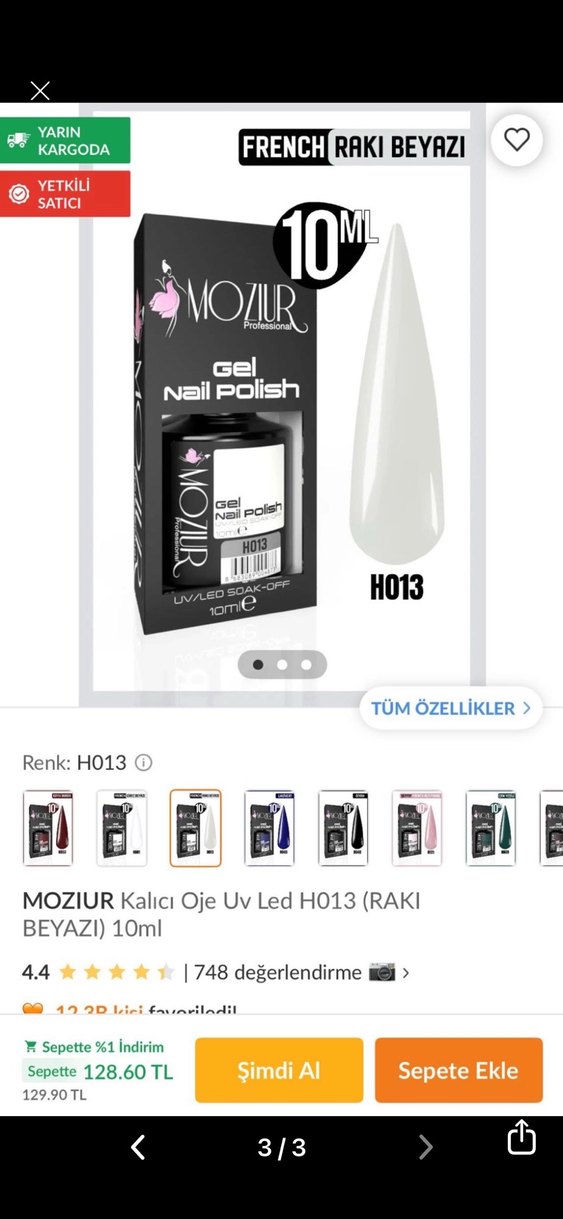 MOZIUR kırmızı ve rakı beyazı kalıcı oje - Görsel 3