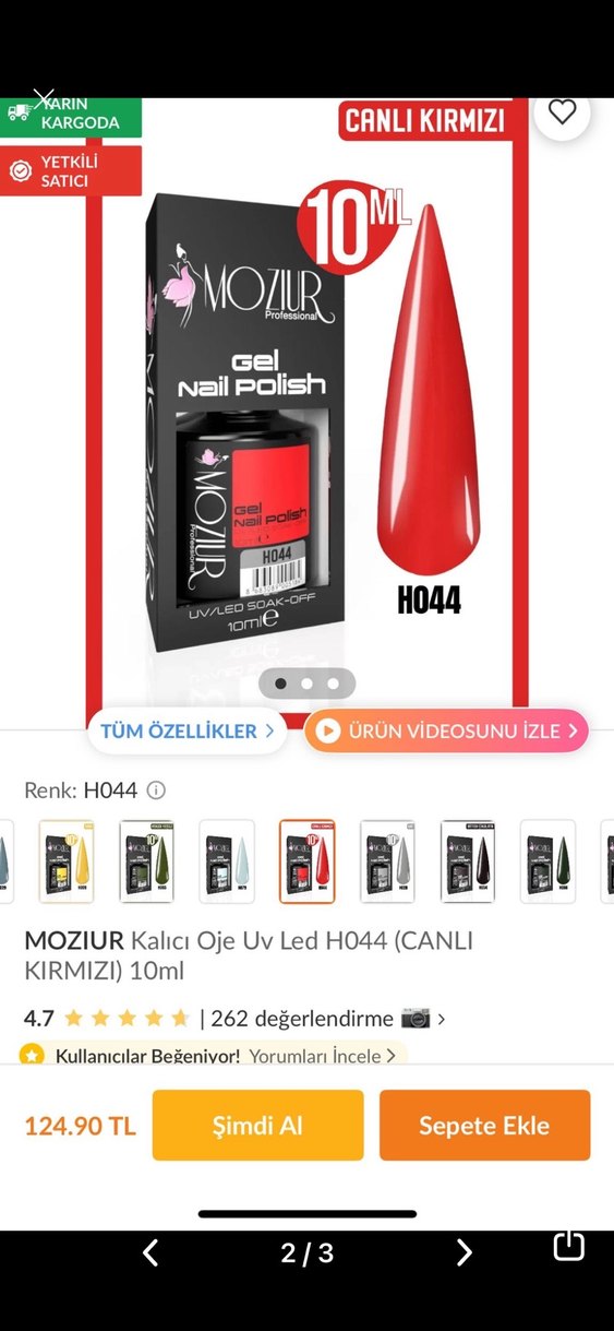 MOZIUR kırmızı ve rakı beyazı kalıcı oje - Görsel 2