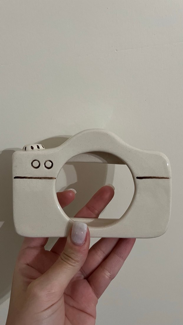 Beyaz Seramik Dijital Kamera Figürü - Görsel 2