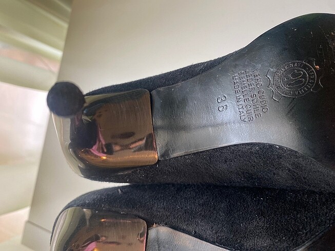 37 Beden siyah Renk Süvet Stiletto