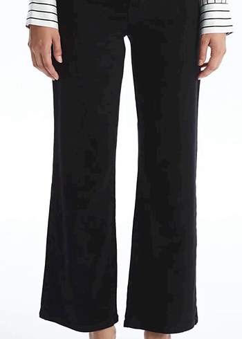 Siyah Kadın Midi wide leg
 Pantolon 24 beden - Görsel 2