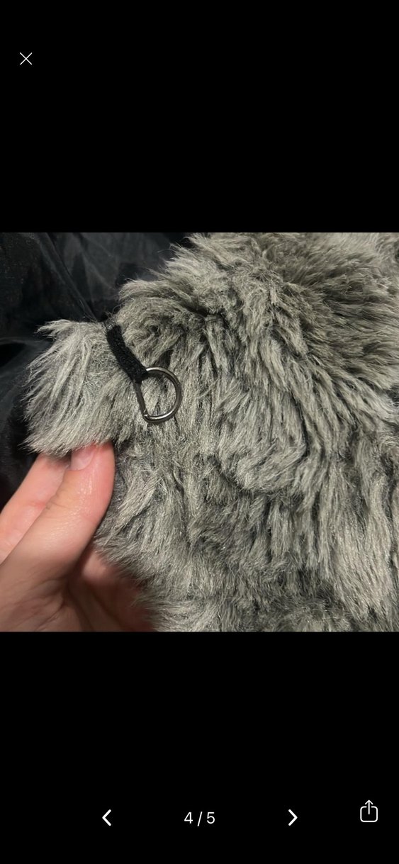 Gri Kadın Suni Kürk Midi Boy Ceket - Görsel 2