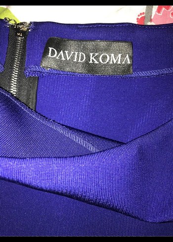 Uzun Lacivert Tek Omuz Drapeli Kadın Elbise - Görsel 3