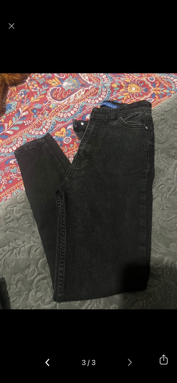 Siyah Dar Kesim Midi Kot Pantolon - Görsel 3