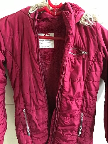 LC Waikiki Kırmızı-bordo renkli kız çocuk montu
