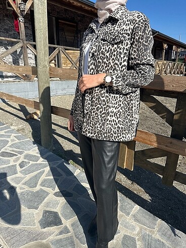 Leopar kot ceket
