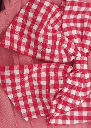 Kız Çocuk Kırmızı Nakışlı Dantelli Elbise - Görsel 5