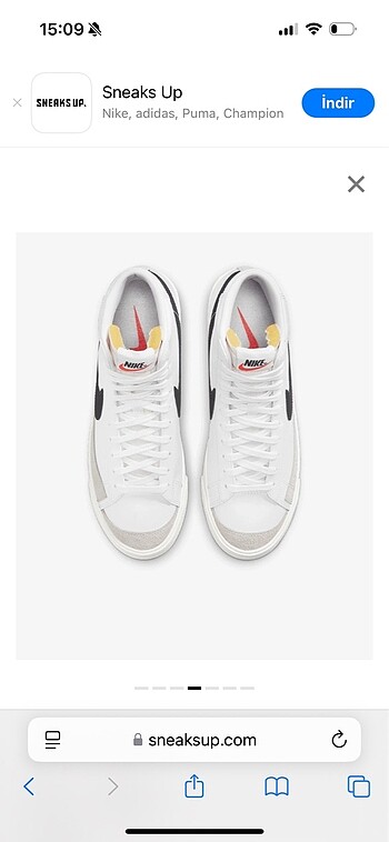 37,5 Beden beyaz Renk Nike Blazer Mid '77 Vntg