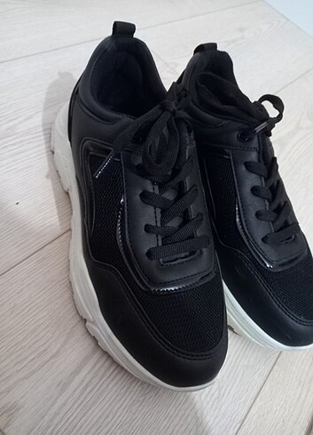 siyah kadın sneaker polaris