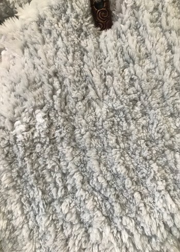 Kız Çocuk Gri Kürklü Örgü kaban mont - Görsel 4