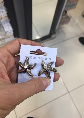 Bohem Gri Mini Tokalı Küpe - Görsel 2