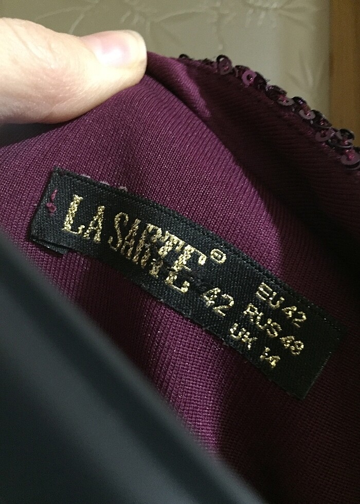 42 beden payetli gece elbisesi - Görsel 3