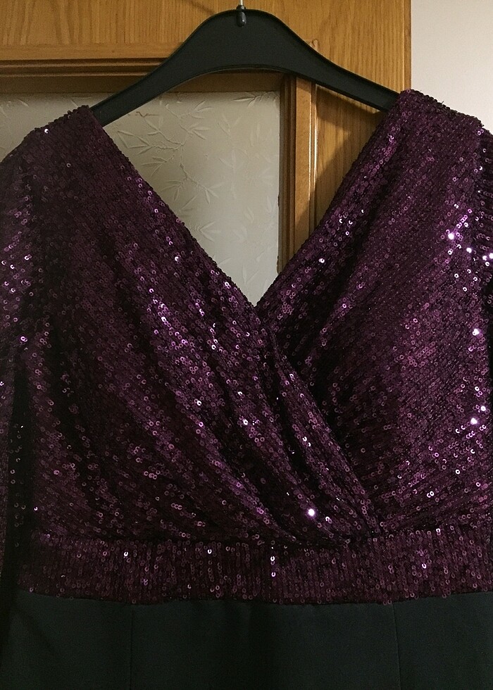 42 beden payetli gece elbisesi - Görsel 2