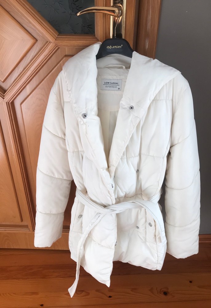 Düğmeli Beyaz Midi Kadın Ceket 36 beden mont - Görsel 4