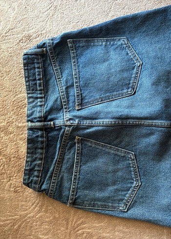 Zara Düğmeli, normal kesim kadın midi kot etek