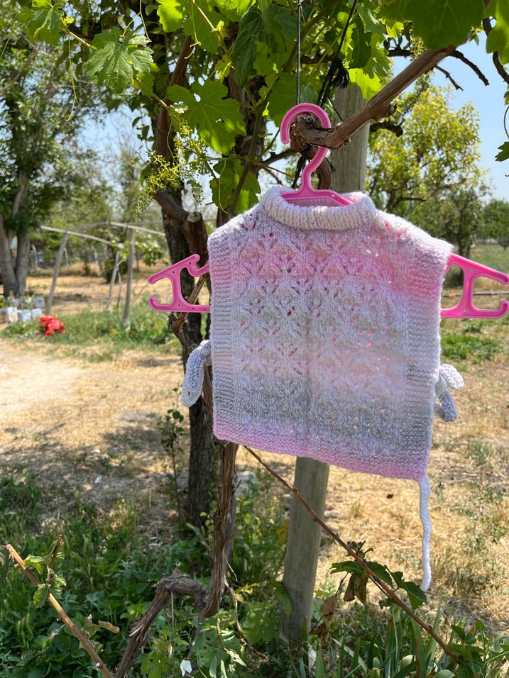 Diger Kız Çocuk Bohem Triko Panço - Görsel 3