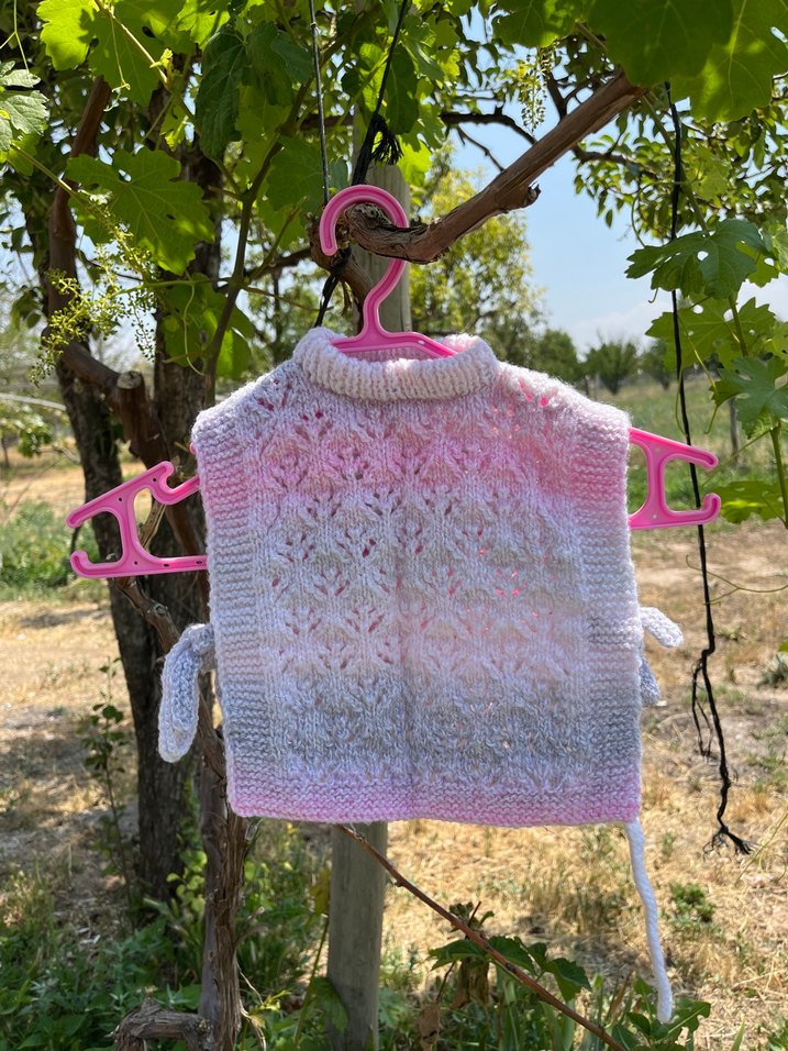 Diger Kız Çocuk Bohem Triko Panço - Görsel 2