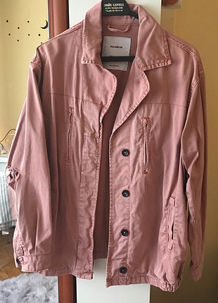 Pull&bear; Pembe Oversize Kot Ceket