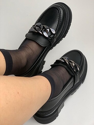 38 Beden siyah Renk Kadın Oxford/ Loafer Ayakkabı