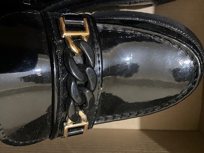 36 Beden Siyah Rugan Oxford/ loafer ayakkabı