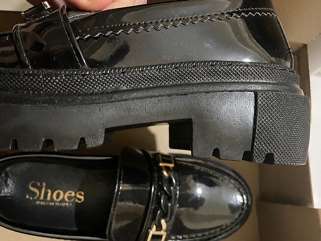 36 Beden siyah Renk Siyah Rugan Oxford/ loafer ayakkabı