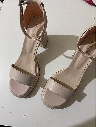 Kadın Bej Platform Topuk Ayakkabı - Görsel 2