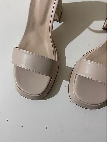 Kadın Bej Platform Topuk Ayakkabı - Görsel 3