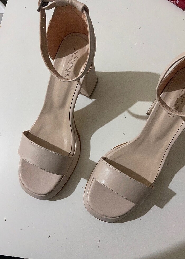 Kadın Bej Platform Topuk Ayakkabı - Görsel 2