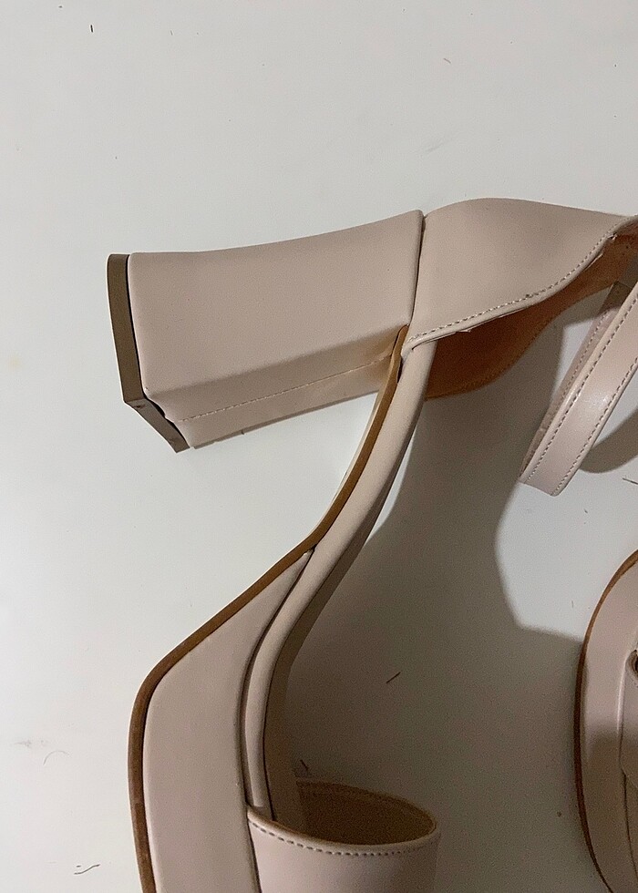 Kadın Bej Platform Topuk Ayakkabı - Görsel 5