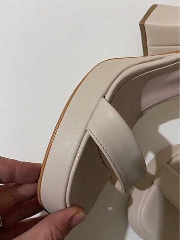 Kadın Bej Platform Topuk Ayakkabı - Görsel 5