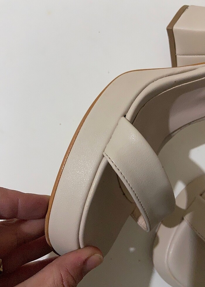 Kadın Bej Platform Topuk Ayakkabı - Görsel 5