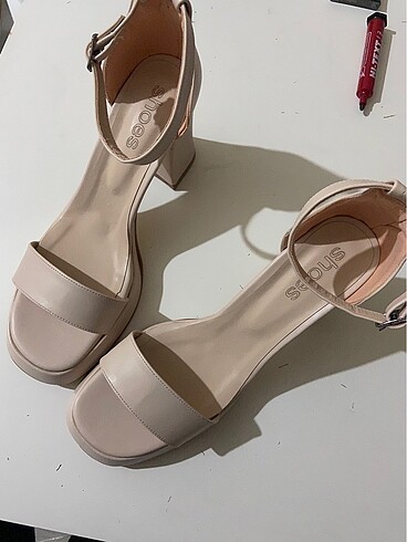 Kadın Bej Platform Topuklu Ayakkabı - Görsel 6