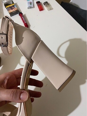 Kadın Bej Platform Topuklu Ayakkabı - Görsel 8