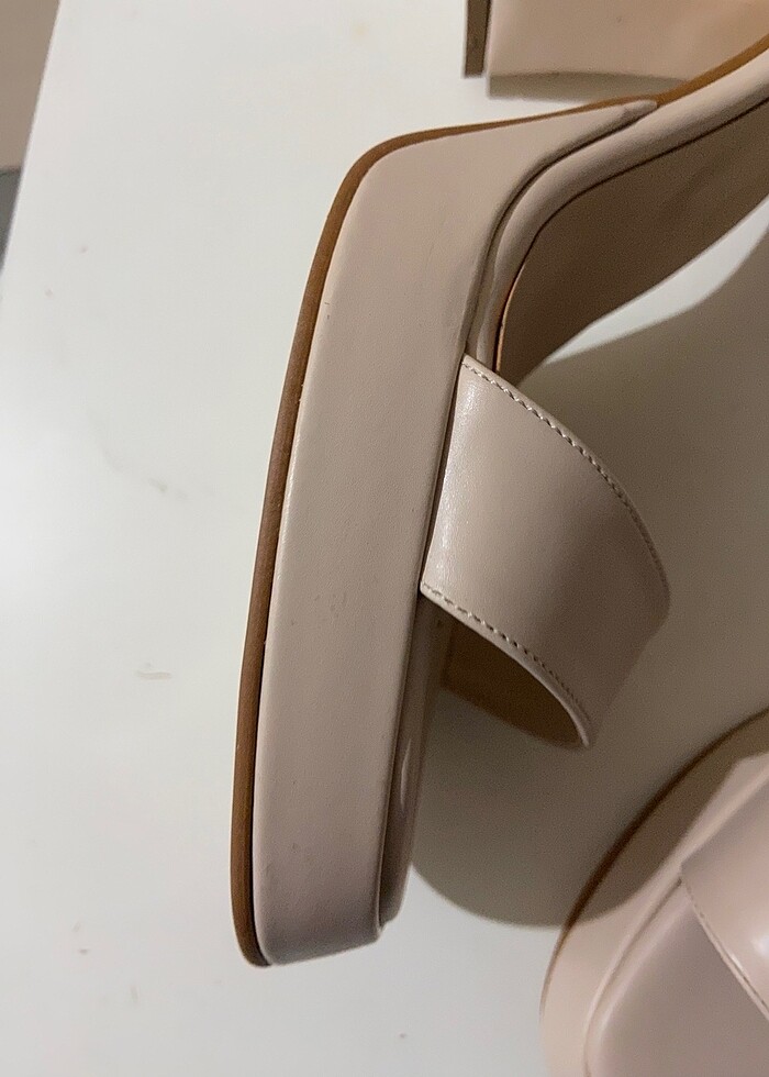 Kadın Bej Platform Topuklu Ayakkabı - Görsel 4