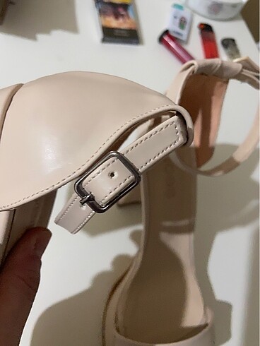 Kadın Bej Platform Topuklu Ayakkabı - Görsel 5