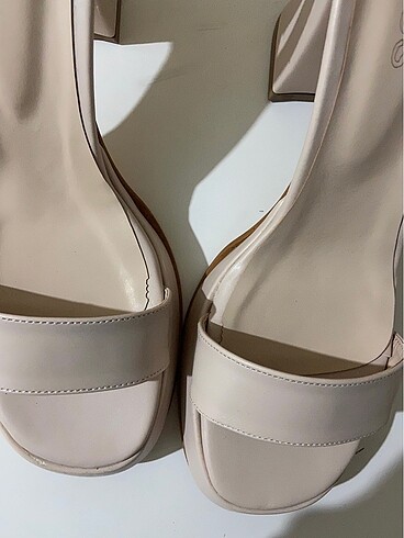 Kadın Bej Platform Topuklu Ayakkabı - Görsel 6