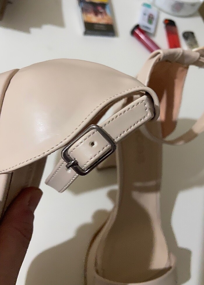 Kadın Bej Platform Topuklu Ayakkabı - Görsel 5