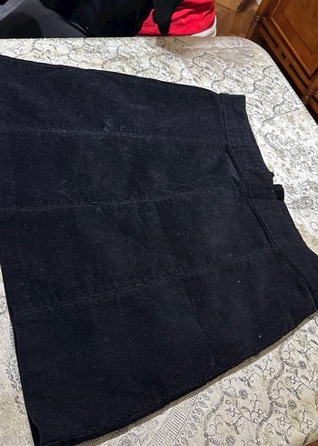 Siyah Süet Mini Etek - Görsel 2